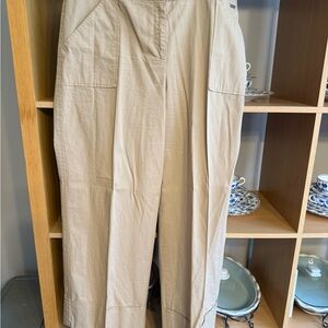 St. John Women's Kahki Wide Leg Pants